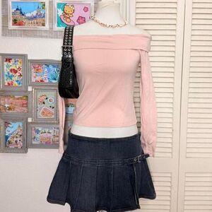 Light pink jaspal off the shoulder top